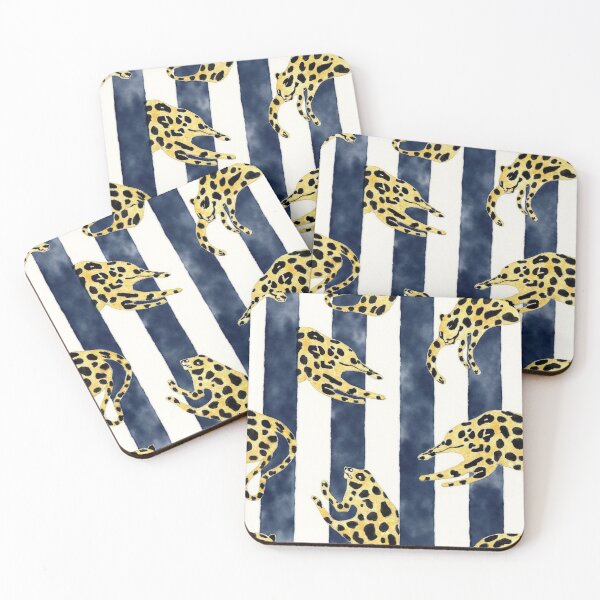 Item preview, Leopard jumping through stripes designed and sold by PeacefulD-signs.