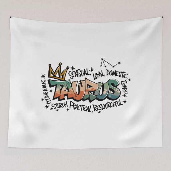 Item preview, Taurus Zodiac Graffiti – grounded soul with street elegance designed and sold by CleanDecor.