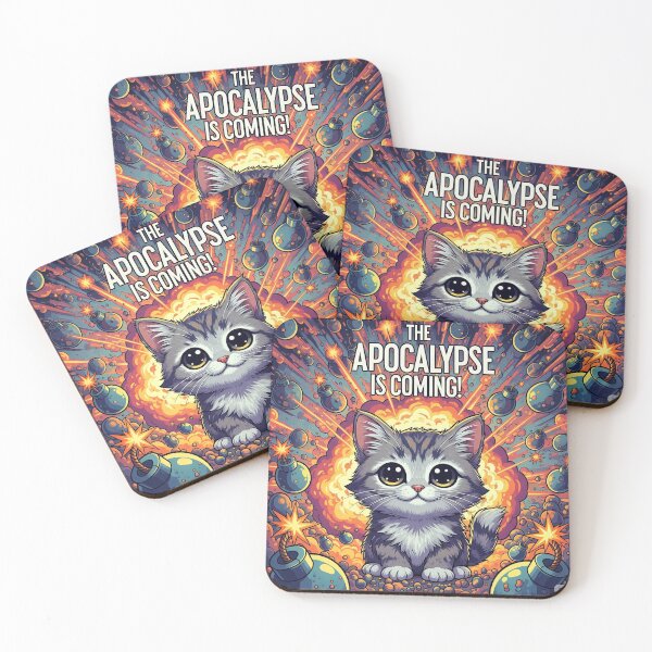 Item preview, Cute Cat Heralds Fiery Apocalypse designed and sold by ericvonberner.