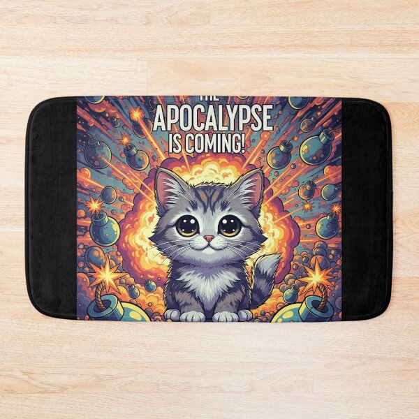 Item preview, Cute Cat Heralds Fiery Apocalypse designed and sold by ericvonberner.