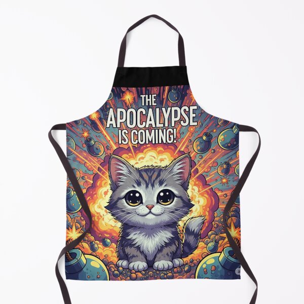 Item preview, Cute Cat Heralds Fiery Apocalypse designed and sold by ericvonberner.