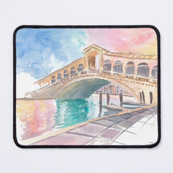 Item preview, Morning Glory Light Over Venice’s Rialto Bridge Charm designed and sold by artshop77.