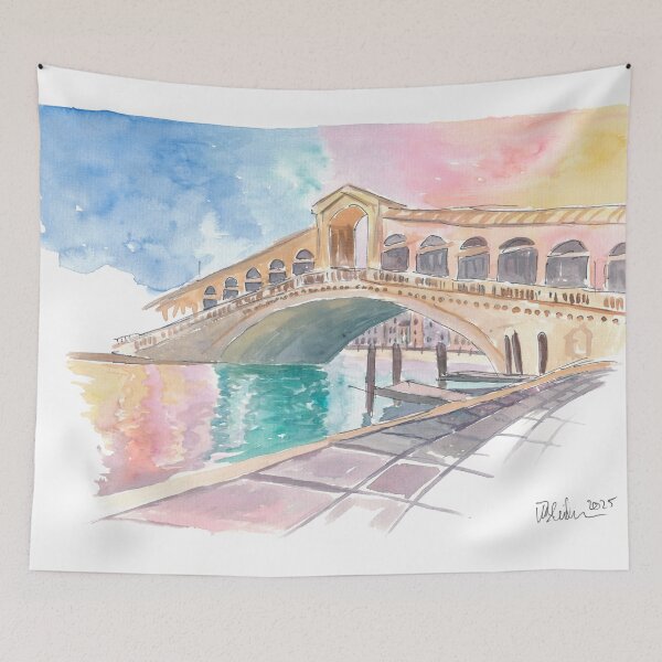 Item preview, Morning Glory Light Over Venice’s Rialto Bridge Charm designed and sold by artshop77.