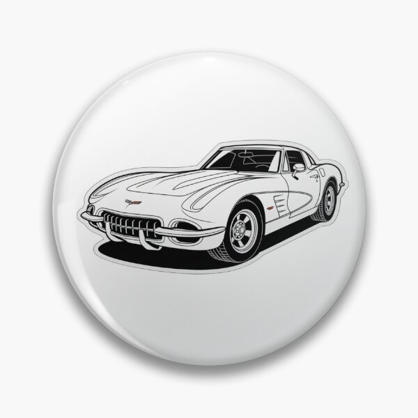 Item preview, Classic Chevrolet Corvette Art - Vintage Car Illustration designed and sold by MiszungART.