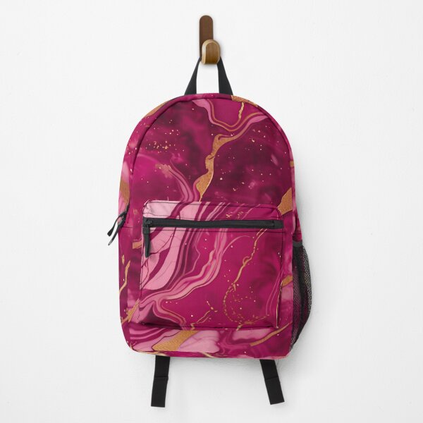Item preview, Dark Pink Marble with Texture and Gold Flecks  designed and sold by BirdsnStuff.