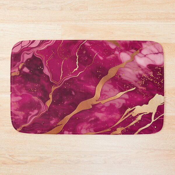 Item preview, Dark Pink Marble with Texture and Gold Flecks  designed and sold by BirdsnStuff.