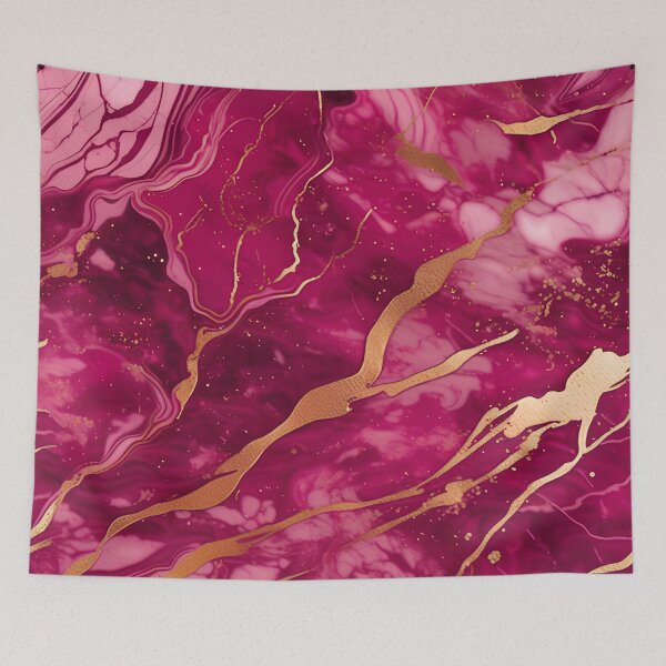 Item preview, Dark Pink Marble with Texture and Gold Flecks  designed and sold by BirdsnStuff.