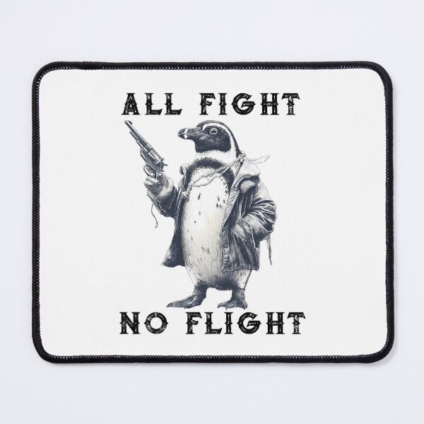 Item preview, All Fight No Flight Penguin designed and sold by ColorFlowArt.