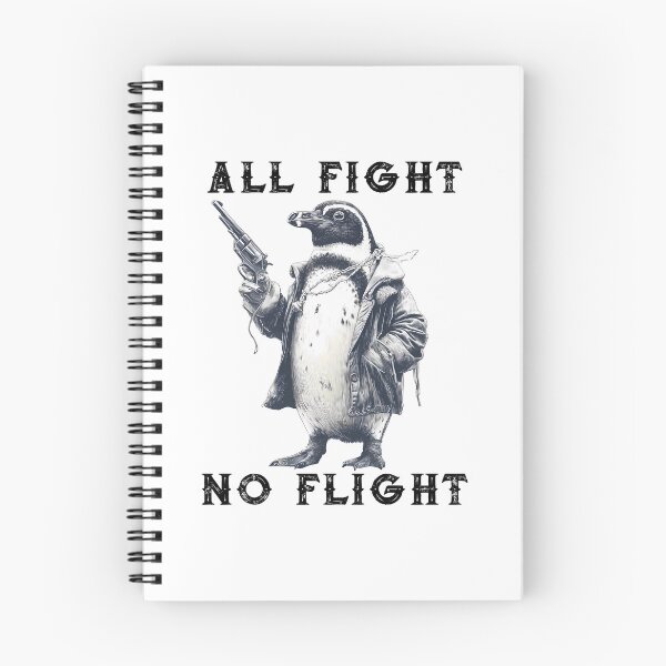 Item preview, All Fight No Flight Penguin  designed and sold by ColorFlowArt.
