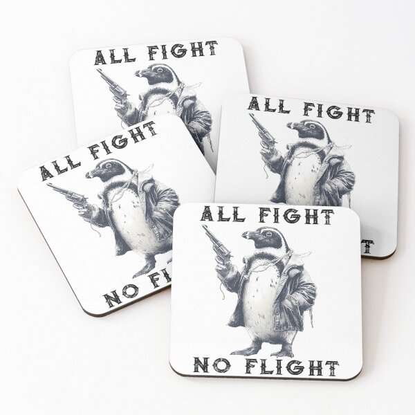 Item preview, All Fight No Flight Penguin  designed and sold by ColorFlowArt.