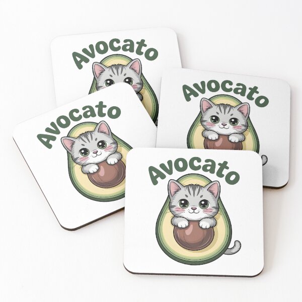 Item preview, Avocato – Cute Avocado Cat Hybrid Fruit Animal Art designed and sold by lalasine.story.