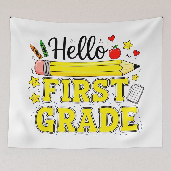 Item preview, Hello First Grade, Back To School, Teacher designed and sold by Teetreasure2.