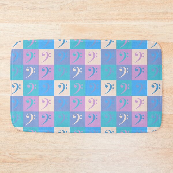 Item preview, Bass Clef Music Pattern Pastel Colors designed and sold by ValeriesGallery.