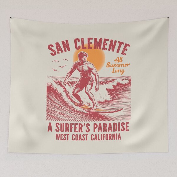 Item preview, Surfing San Clemente Surfers Paradise Orange County California designed and sold by eclecTEEq.