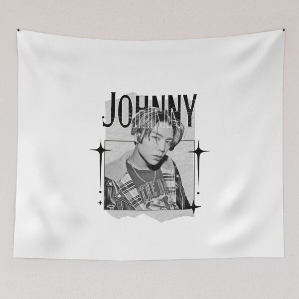 Item preview, NCT Johnny (쟈니) Kpop Boy Group Monochrome Black and White Classic Design Collage  designed and sold by HELL0WBELLO.