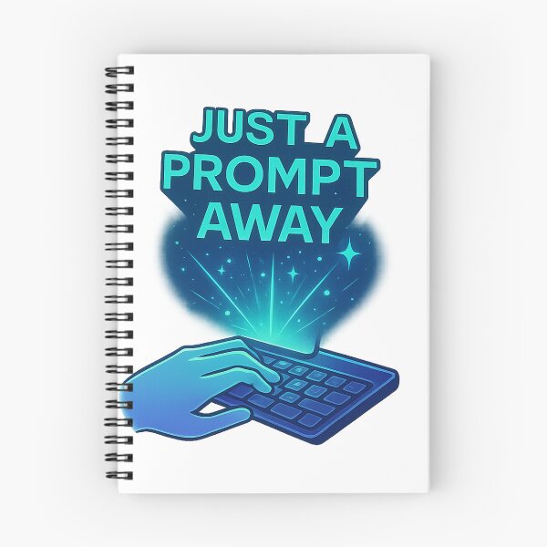 Item preview, Just A Prompt Away AI Art Quote Sticker designed and sold by Mestyle0.