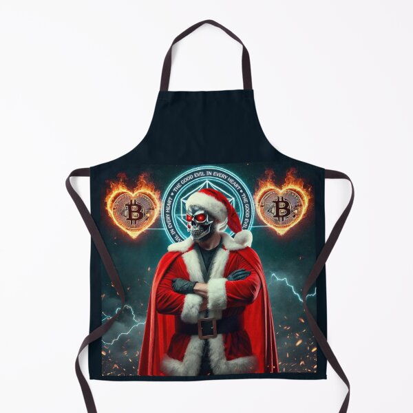 Item preview, Sinister Cyber Santa Bitcoin Skull designed and sold by Voodoo Store Paranormal Collections.