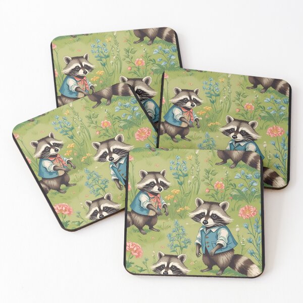 Item preview, Cottage Core Raccoon Pattern designed and sold by PatronesKawai.