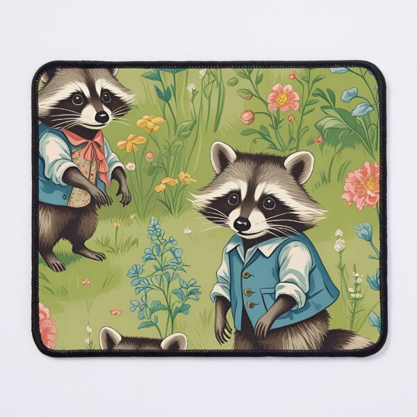 Item preview, Cottage Core Raccoon Pattern designed and sold by PatronesKawai.