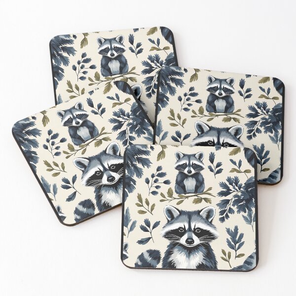 Item preview, Cottage Core Raccoon Pattern designed and sold by PatronesKawai.