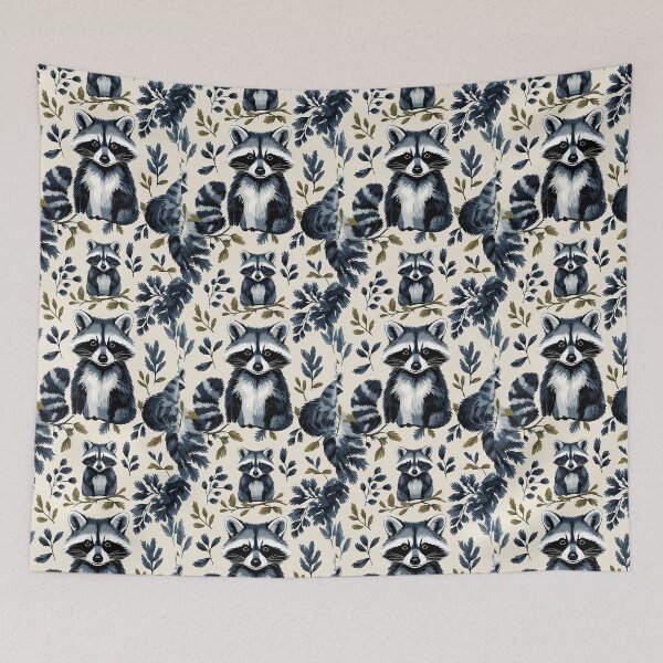 Item preview, Cottage Core Raccoon Pattern designed and sold by PatronesKawai.