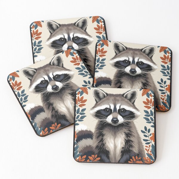 Item preview, Cottage Core Raccoon Pattern designed and sold by PatronesKawai.