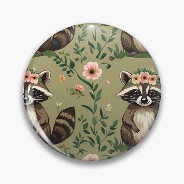 Item preview, Cottage Core Raccoon Pattern designed and sold by PatronesKawai.