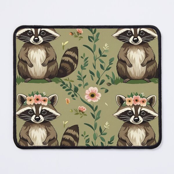 Item preview, Cottage Core Raccoon Pattern designed and sold by PatronesKawai.