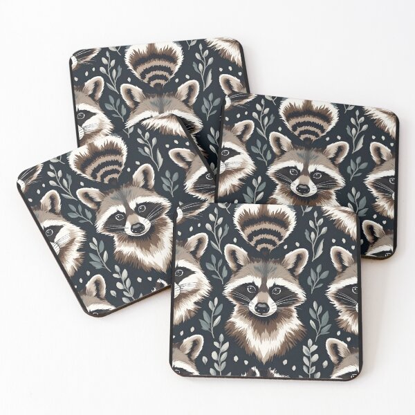 Item preview, Cottage Core Raccoon Pattern designed and sold by PatronesKawai.