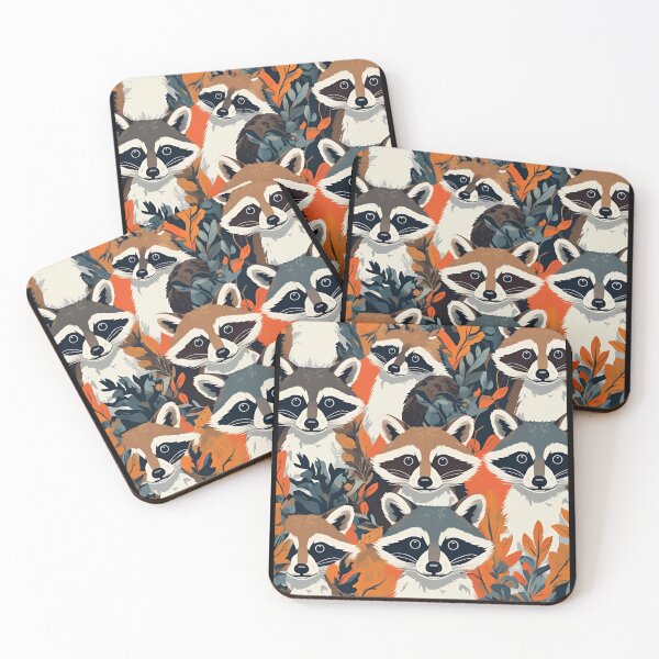 Item preview, Cottage Core Raccoon Pattern designed and sold by PatronesKawai.