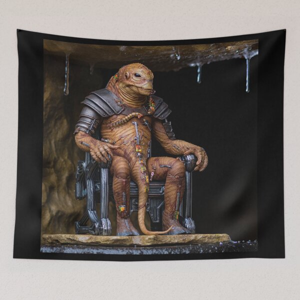 Item preview, Alien Overlord on his throne a very weird and strange image designed and sold by Vintage Designs +.