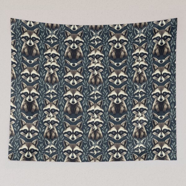 Item preview, Cottage Core Raccoon Pattern designed and sold by PatronesKawai.
