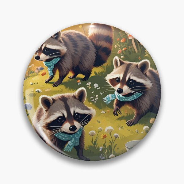Item preview, Cottage Core Raccoon Pattern designed and sold by PatronesKawai.