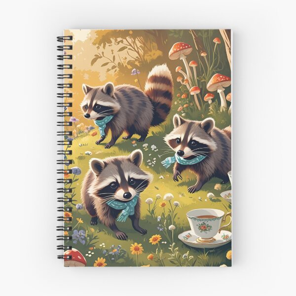 Item preview, Cottage Core Raccoon Pattern designed and sold by PatronesKawai.