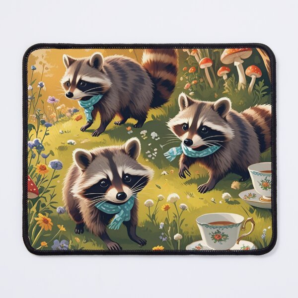 Item preview, Cottage Core Raccoon Pattern designed and sold by PatronesKawai.
