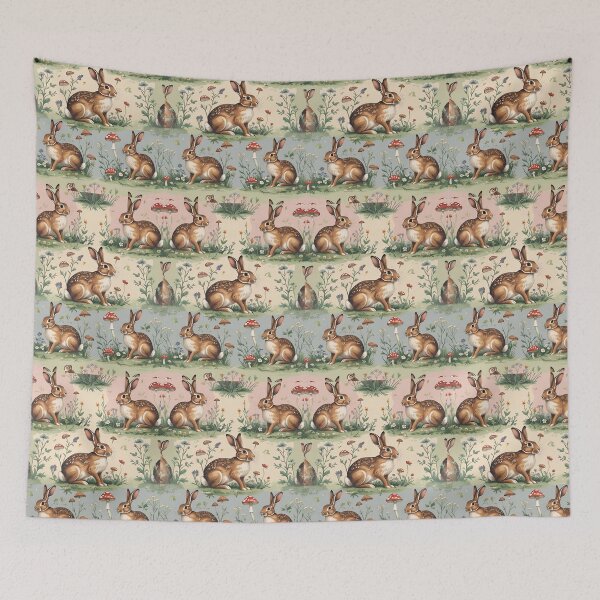 Item preview, Cottage Core Hares Pattern designed and sold by PatronesKawai.