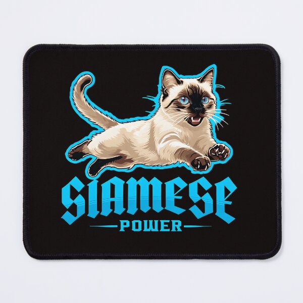 Item preview, Siamese Power – Bold Jumping Siamese Cat Graphic for Cat Lovers designed and sold by WHDProduction45.