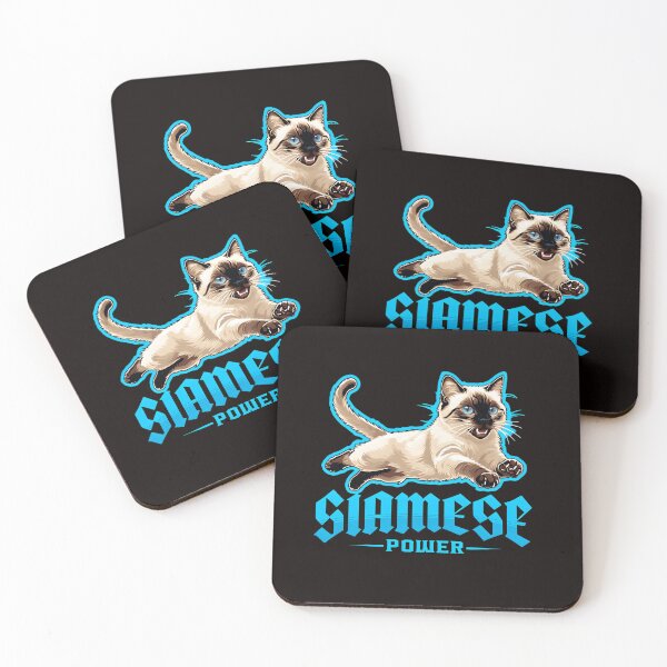 Item preview, Siamese Power – Bold Jumping Siamese Cat Graphic for Cat Lovers designed and sold by WHDProduction45.