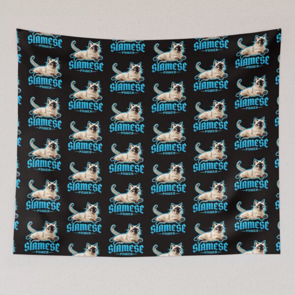 Item preview, Siamese Power – Bold Jumping Siamese Cat Graphic for Cat Lovers designed and sold by WHDProduction45.