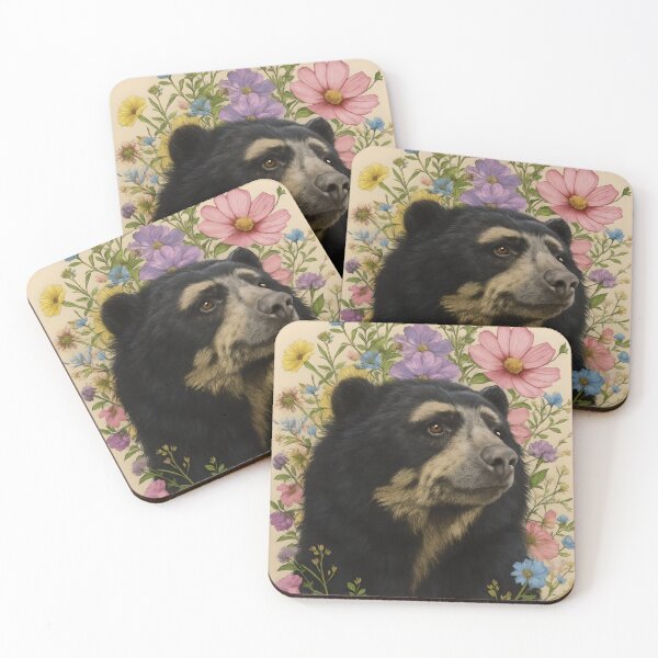 Item preview, Floral Andean Bear designed and sold by AWildLifeShop.