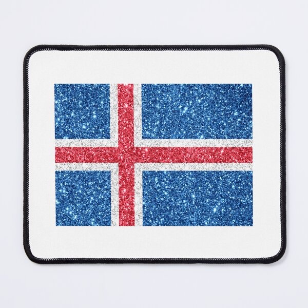 Item preview, iceland glitter flag designed and sold by designsbysamantha.