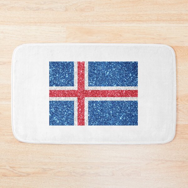 Item preview, iceland glitter flag designed and sold by designsbysamantha.