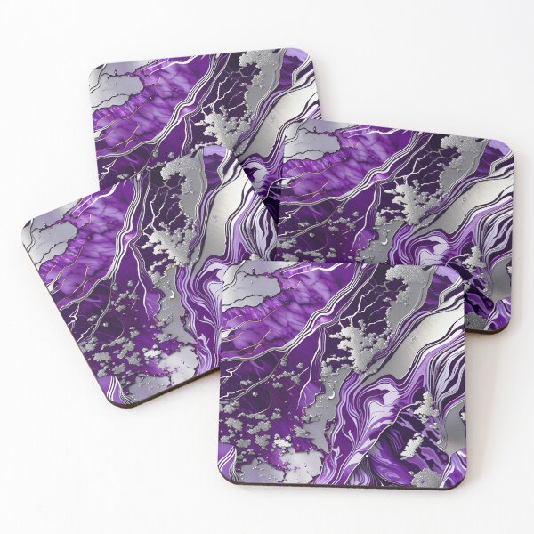 Item preview, Silver & Purple Marble Symphony #2 designed and sold by BirdsnStuff.