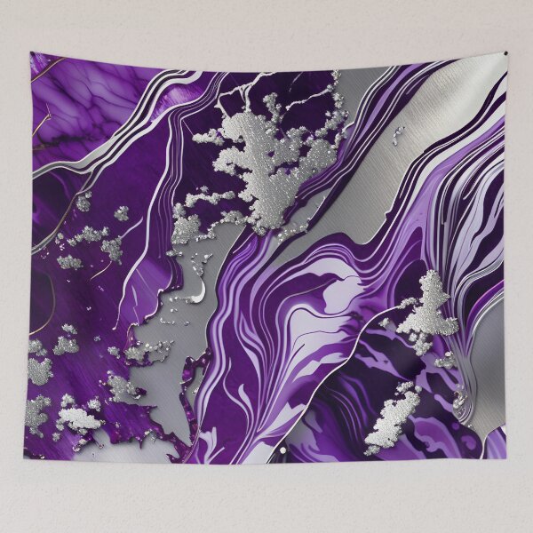 Item preview, Silver & Purple Marble Symphony #2 designed and sold by BirdsnStuff.