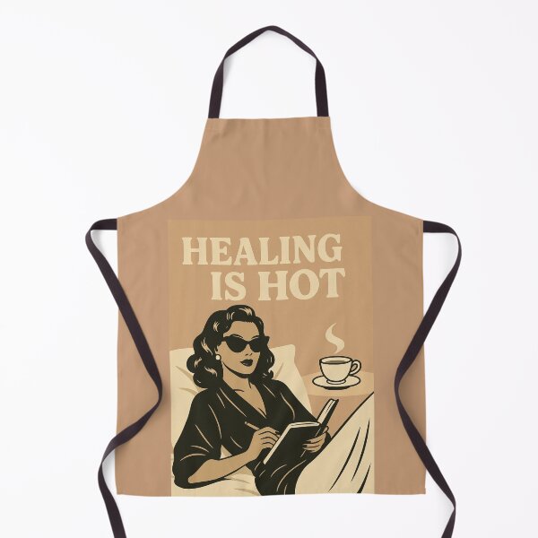 Item preview, Healing Is Hot – Retro Hollywood Glam Mental Health Quote Art designed and sold by Rest Babe.