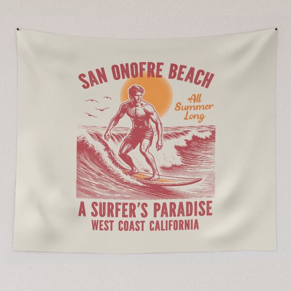 Item preview, Surfing San Onofre Beach Surfers Paradise San Diego County California designed and sold by eclecTEEq.