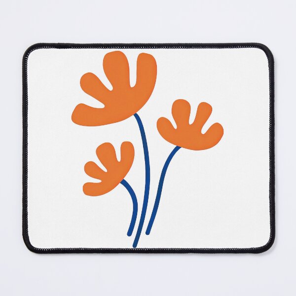 Item preview, Minimalist Trio of Orange Flowers designed and sold by ArtfulWeave.