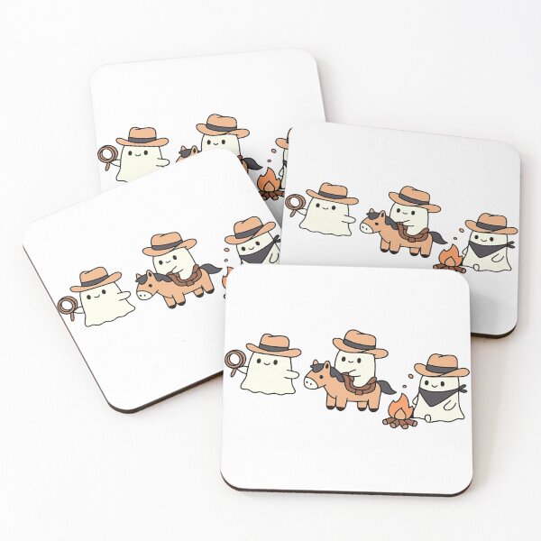 Item preview, Cute Cowboy Ghosts with Campfire and Horse designed and sold by ArtfulWeave.