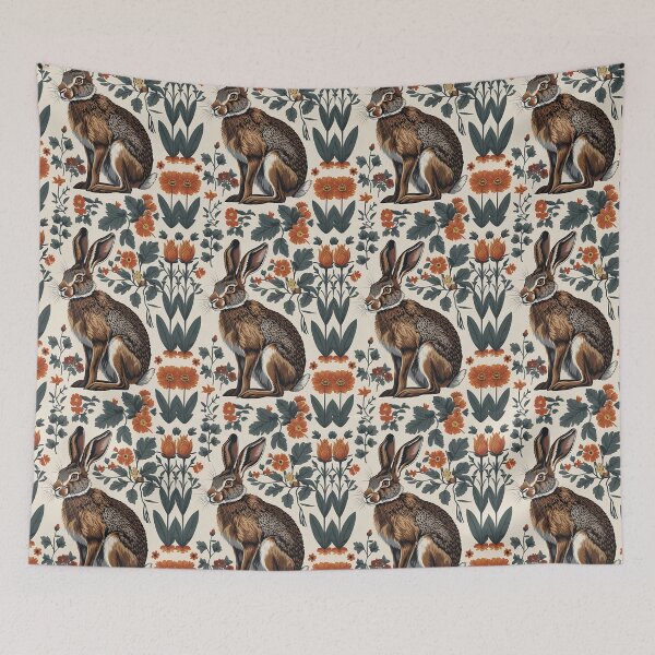 Item preview, Cottage Core Hares Pattern designed and sold by PatronesKawai.