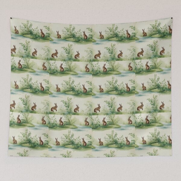 Item preview, Cottage Core Hares Pattern designed and sold by PatronesKawai.